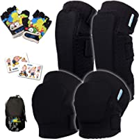 Los mejores  - Simply Kids Innovadora Suave Coderas y Rodilleras para Niño con Guantes Bici I Protecciones Patines Niño w-Bolsa de…